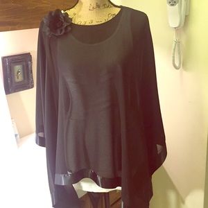 Black Satin trimmed cover